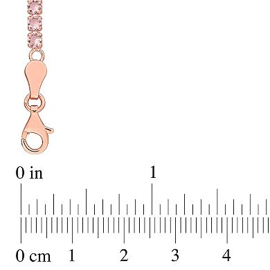 Stella Grace 5 1/10 Carat T.W. Simulated Morganite Tennis Bracelet