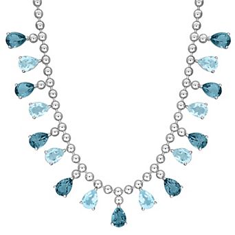 Stella Grace Sterling Silver Gemstone Necklace