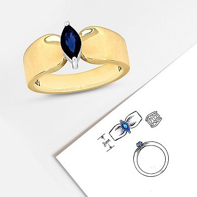 Stella Grace 10k Gold Marquise Sapphire Ring