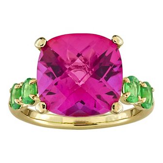 Stella Grace 18k Gold Over Silver Gemstone Cocktail Ring