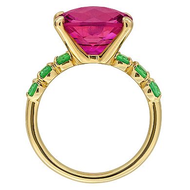 Stella Grace 18k Gold Over Silver Gemstone Cocktail Ring