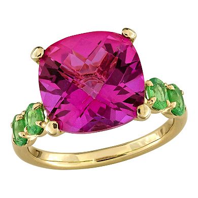 Stella Grace 18k Gold Over Silver Gemstone Cocktail Ring