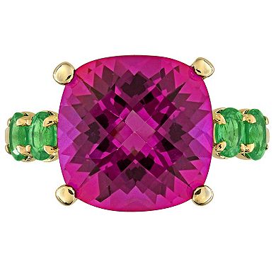 Stella Grace 18k Gold Over Silver Gemstone Cocktail Ring