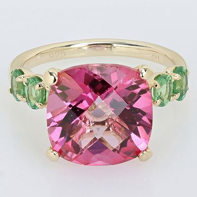 Stella Grace 18k Gold Over Silver Gemstone Cocktail Ring