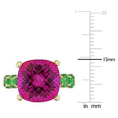 Stella Grace 18k Gold Over Silver Gemstone Cocktail Ring