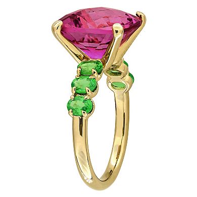 Stella Grace 18k Gold Over Silver Gemstone Cocktail Ring