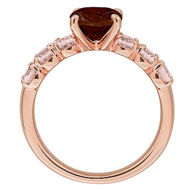 Stella Grace Garnet & Morganite Gemstone Fashion Ring
