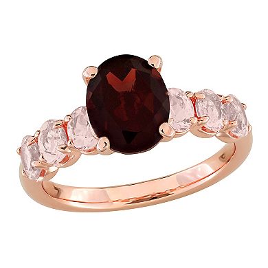 Stella Grace Garnet & Morganite Gemstone Fashion Ring