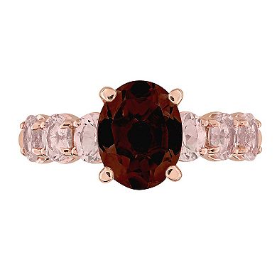 Stella Grace Garnet & Morganite Gemstone Fashion Ring