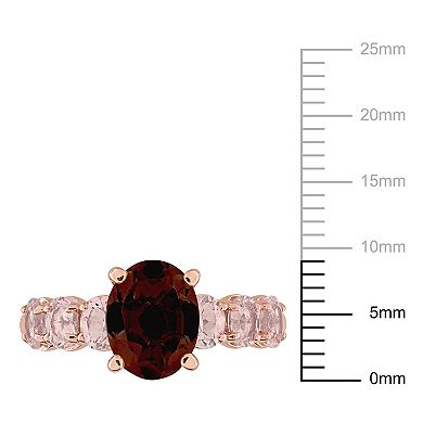 Stella Grace Garnet & Morganite Gemstone Fashion Ring
