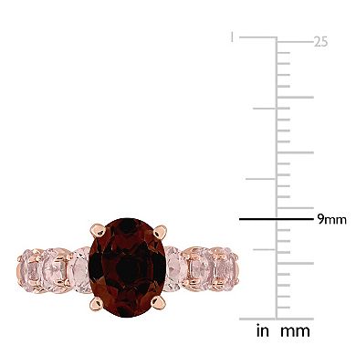Stella Grace Garnet & Morganite Gemstone Fashion Ring