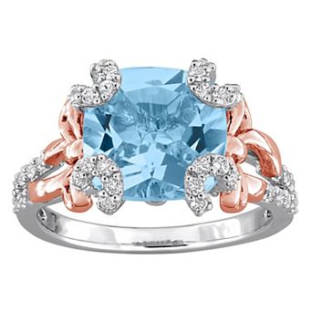 Stella Grace Sterling Silver Gemstone Cocktail Ring