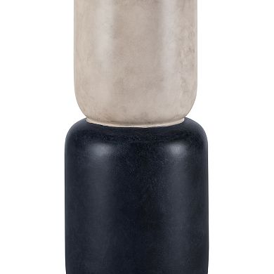 Two-Tone Marble-Finish Table Lamp