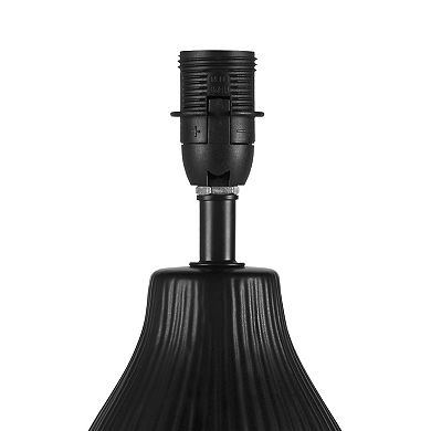 Matte Black Ceramic Accent Table Lamp