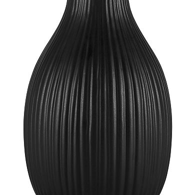 Matte Black Ceramic Accent Table Lamp