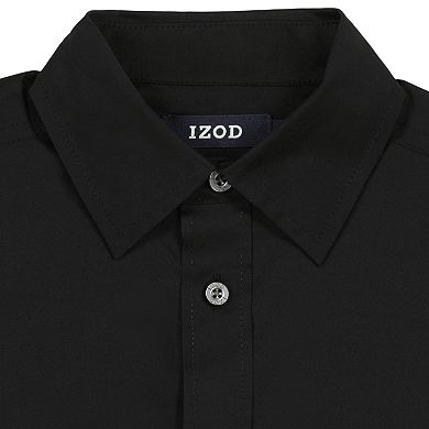 Boys 4-20 IZOD Long Sleeve Stretch Modern Solid Poplin Shirt