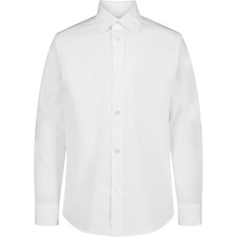 Boys 4-20 IZOD Long Sleeve Stretch Modern Solid Poplin Shirt