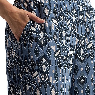 Women's AB Studio Pull-On Elastic Satin Wide Leg Pants