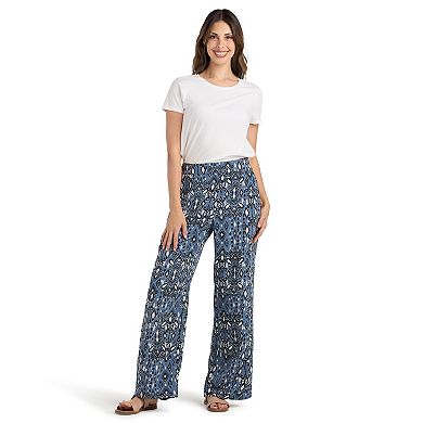 Women's AB Studio Pull-On Elastic Satin Wide Leg Pants