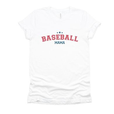 Simply Sage Market Varsity Baseball Mama Stars Short Sleeve Tee