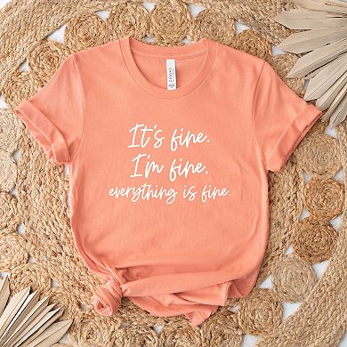 Simply Sage Market It's Fine I'm Fine Everything Is Fine Short Sleeve Tee
