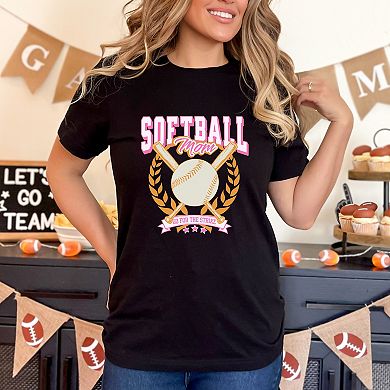 Simply Sage Market Softball Mom Crossed Bats Short Sleeve Tee