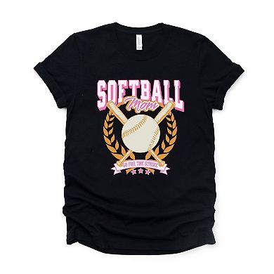 Simply Sage Market Softball Mom Crossed Bats Short Sleeve Tee