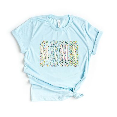 Mama Pressed Flowers - Women's Short Sleeve Graphic T-Shirt
