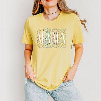Mama Pressed Flowers - Women's Short Sleeve Graphic T-Shirt