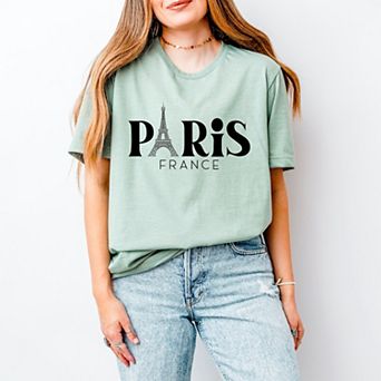 Simply Sage Market Paris France Eiffel Tower Short Sleeve Tee