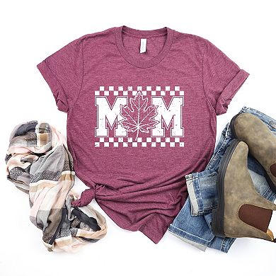 Mom Fall Leaf - Women's Short Sleeve Graphic T-Shirt