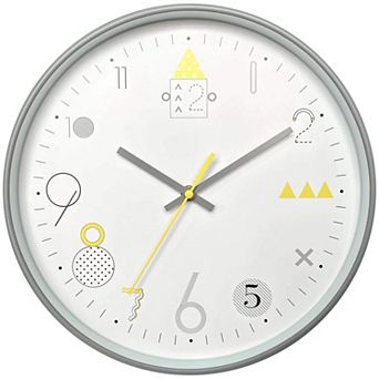 Wall Clock, Modern Silent Non Ticking Battery Operated Clocks for Office, Home, 12 Inch