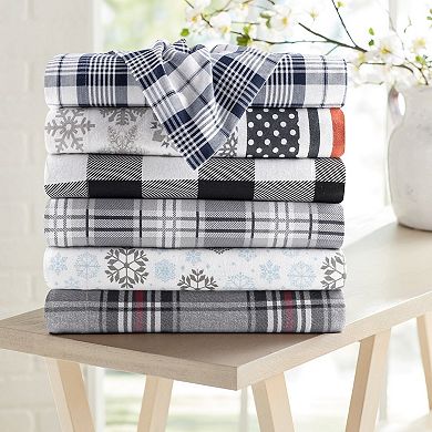 Bibb Home 100% Turkish Cotton Flannel Sheet Set