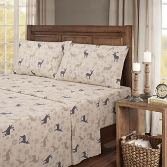 Bibb Home 100% Turkish Cotton Flannel Sheet Set