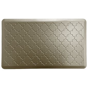 Bibb Home Trellis Embossed Anti Fatigue Foam Kitchen Mat