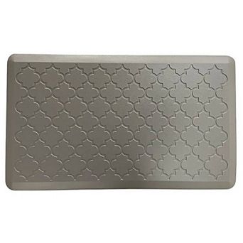 Bibb Home Trellis Embossed Anti Fatigue Foam Kitchen Mat