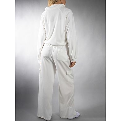 Jess by Meiko Women's Half Zip Pullover and Cargo Pants Set