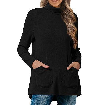 Women's Pullover Sweater Turtleneck Fall Winter Top Long Sleeve