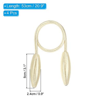 Curtain Tiebacks Clips, 4 Pack Creative Decorative Window Drape Twist Tie Backs for Home