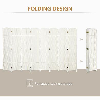 HOMCOM 8 Panel Room Divider Freestanding Folding Privacy Screen