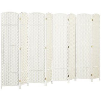 HOMCOM 8 Panel Room Divider Freestanding Folding Privacy Screen