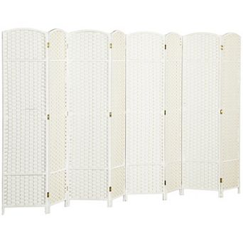 HOMCOM 8 Panel Room Divider Freestanding Folding Privacy Screen