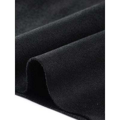 Women's Faux Suede Skirt Asymmetric Hem High Waist A-Line