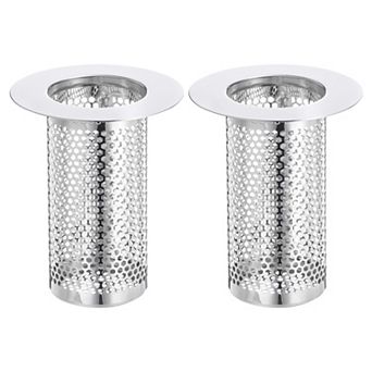 2 Pack Shower Drain Strainer, 3.1"x2" Stainless Steel Floor Drain Strainer Deep Sink Hair Catcher