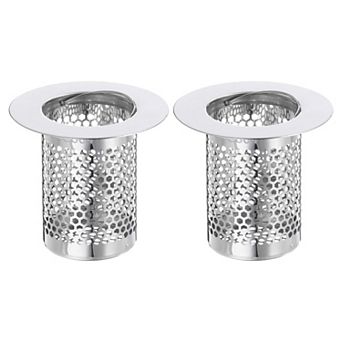 2 Pack Shower Drain Strainer, 2"x2.2" Stainless Steel Floor Drain Strainer Deep Sink Hair Catcher