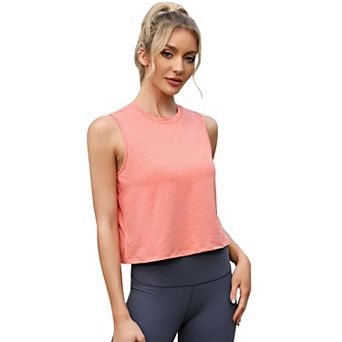 Womens Racerback Tank Tops Loose Causal Summer U Neck Fit