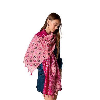 Women Lightweight Colorful and Stylish Shawls With Tassel-Perfect Shoulder Cover For Spring and Fall