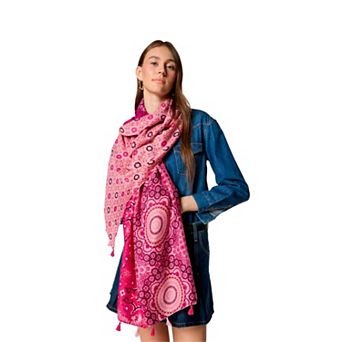 Women Lightweight Colorful and Stylish Shawls With Tassel-Perfect Shoulder Cover For Spring and Fall