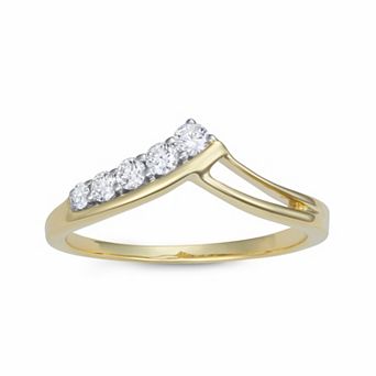 HDI 10k Gold 1/4 Carat T.W. Lab-Grown Diamond Ring