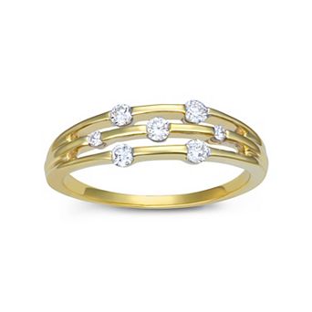 HDI 10k Gold 1/4 Carat T.W. 7-Stone Lab-Grown Diamond Ring
